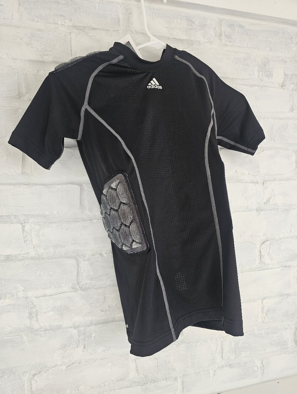 YOUTH Size LARGE. Adidas Tech Fit Padded Compression Shirt